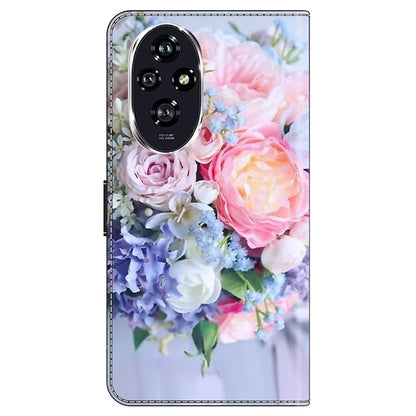 For Honor 200 5G Wallet Case Magnetic Clasp 3D Pattern Leather Phone Cover