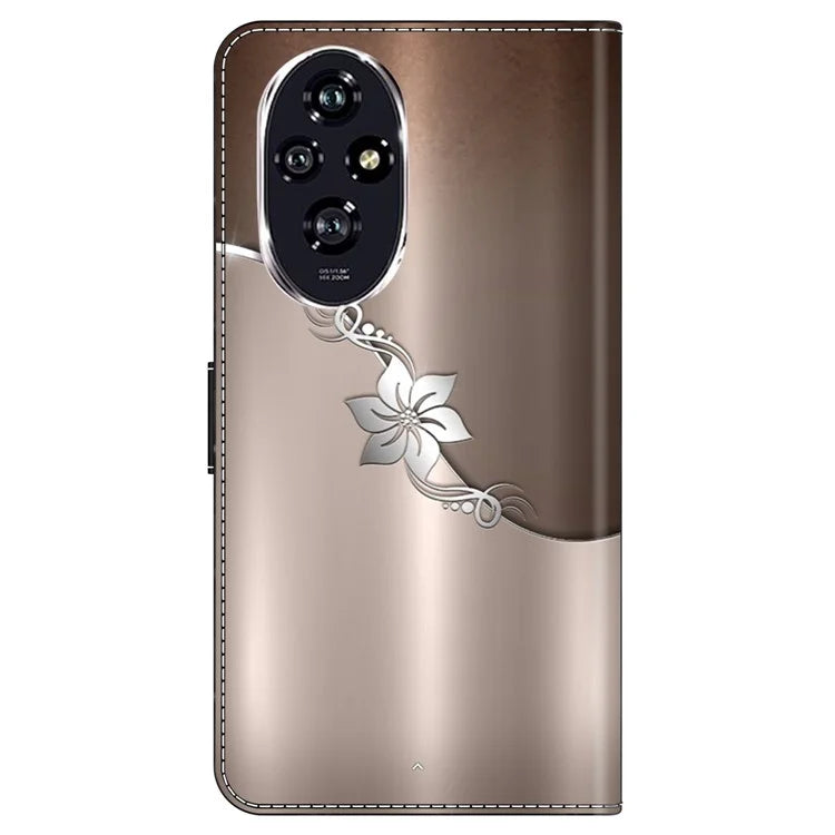 For Honor 200 5G Wallet Case Magnetic Clasp 3D Pattern Leather Phone Cover
