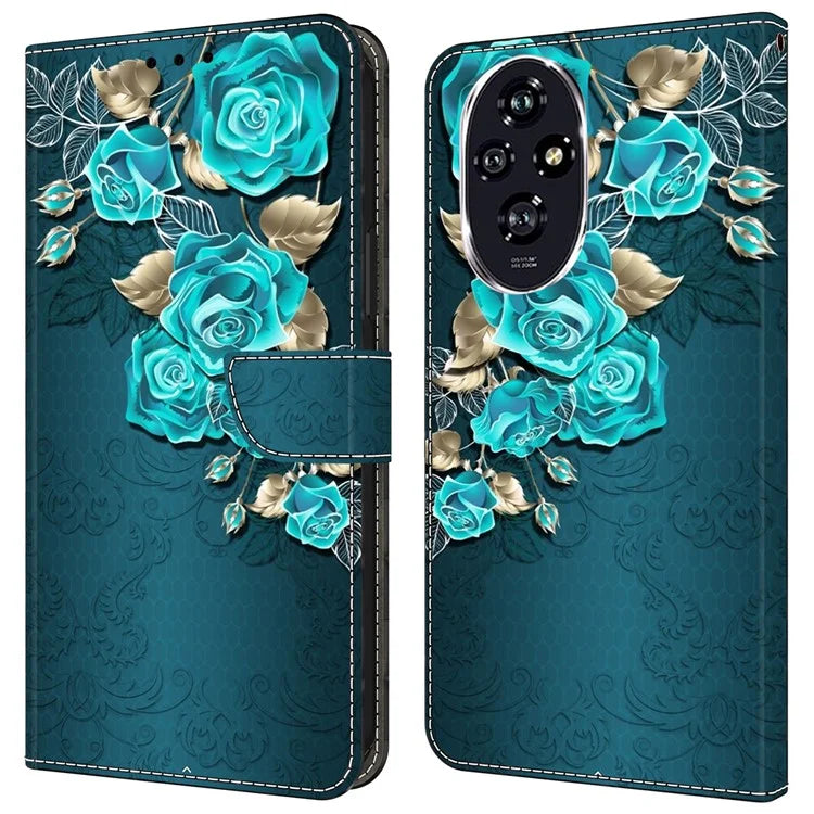 For Honor 200 5G Wallet Case Magnetic Clasp 3D Pattern Leather Phone Cover