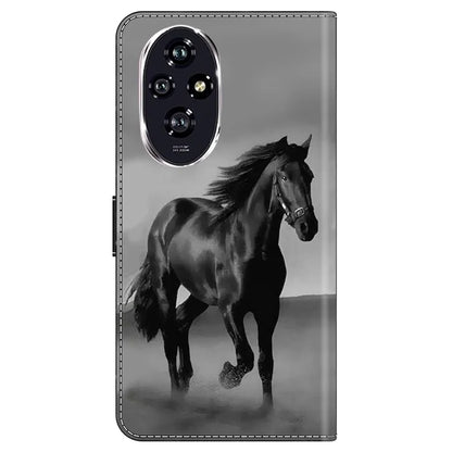 For Honor 200 5G Wallet Case Magnetic Clasp 3D Pattern Leather Phone Cover