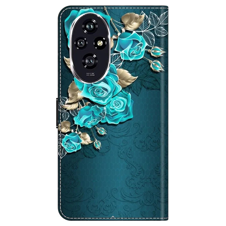 For Honor 200 Pro 5G Wallet Case Magnetic Clasp 3D Pattern Leather Phone Cover