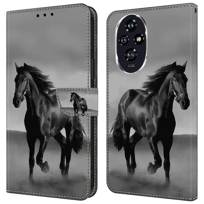 For Honor 200 Pro 5G Wallet Case Magnetic Clasp 3D Pattern Leather Phone Cover