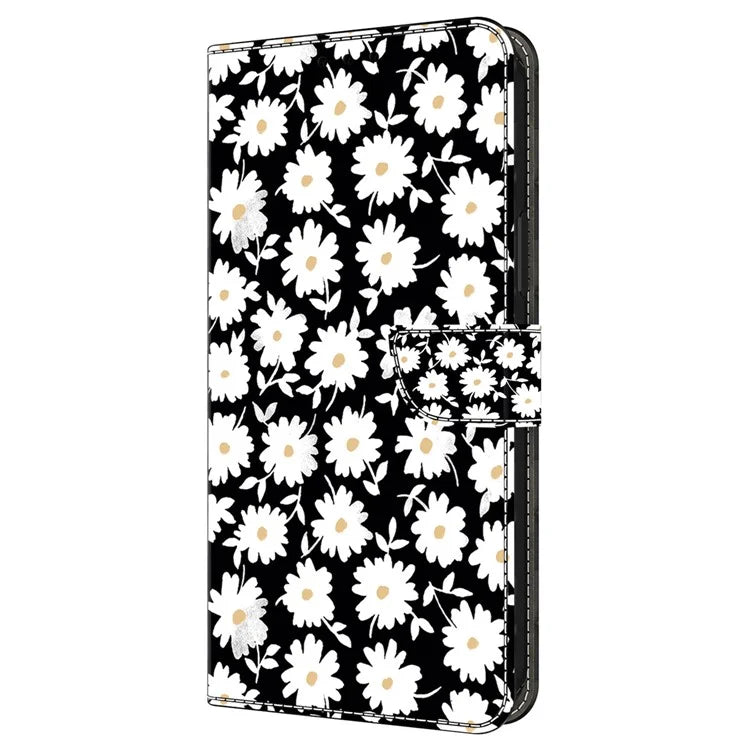 For iPhone 16 Wallet Case Magnetic Clasp 3D Pattern Leather Phone Cover