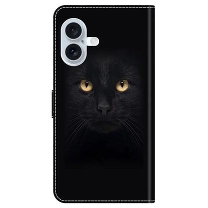 For iPhone 16 Wallet Case Magnetic Clasp 3D Pattern Leather Phone Cover