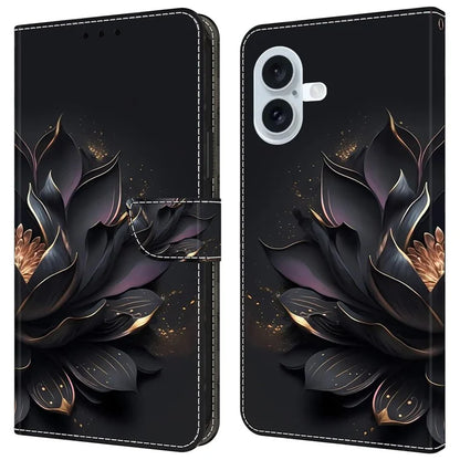 For iPhone 16 Wallet Case Magnetic Clasp 3D Pattern Leather Phone Cover