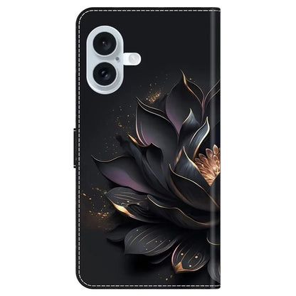 For iPhone 16 Wallet Case Magnetic Clasp 3D Pattern Leather Phone Cover