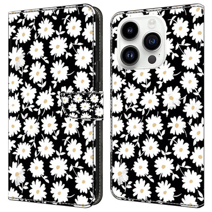 For iPhone 16 Pro Max Case Magnetic Clasp 3D Pattern Leather Wallet Phone Cover