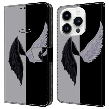 For iPhone 16 Pro Max Case Magnetic Clasp 3D Pattern Leather Wallet Phone Cover