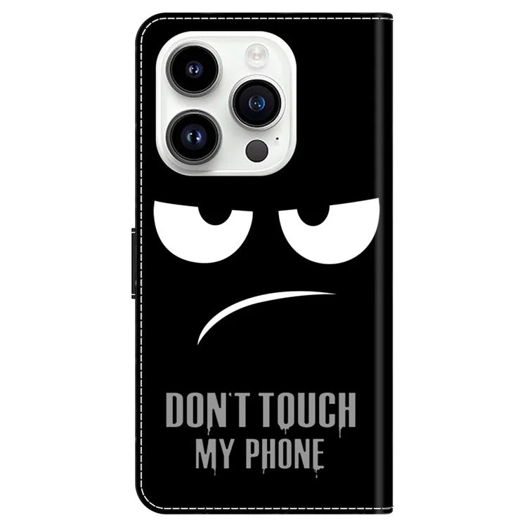 For iPhone 16 Pro Max Case Magnetic Clasp 3D Pattern Leather Wallet Phone Cover