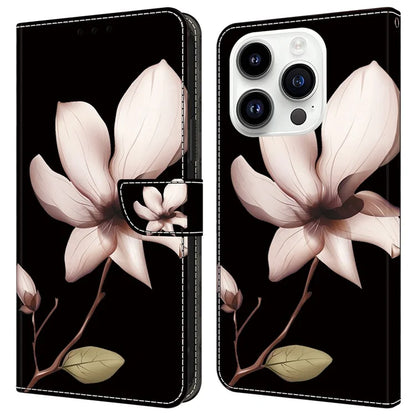 For iPhone 16 Pro Max Case Magnetic Clasp 3D Pattern Leather Wallet Phone Cover