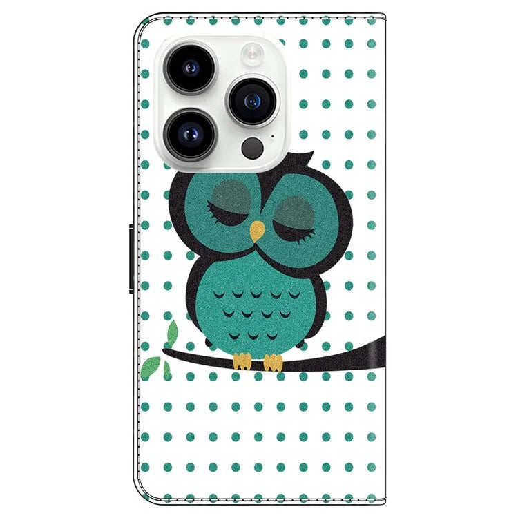 For iPhone 16 Pro Max Case Magnetic Clasp 3D Pattern Leather Wallet Phone Cover