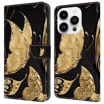 For iPhone 16 Pro Max Case Magnetic Clasp 3D Pattern Leather Wallet Phone Cover