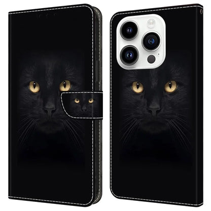 For iPhone 16 Pro Max Case Magnetic Clasp 3D Pattern Leather Wallet Phone Cover