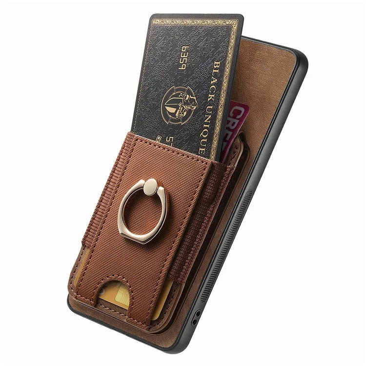 D14 For Xiaomi Redmi Note 13 Pro 5G  /  Xiaomi Poco X6 5G Case Vertical Flip Card Holder Ring Holder Kickstand Anti-Fall Cover