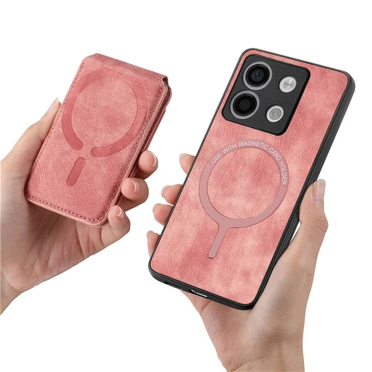 D14 For Xiaomi Redmi Note 13 Pro 5G  /  Xiaomi Poco X6 5G Case Vertical Flip Card Holder Ring Holder Kickstand Anti-Fall Cover