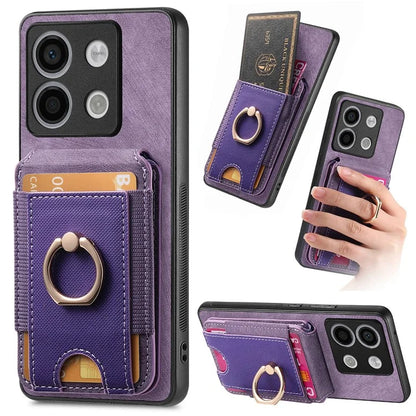 D14 For Xiaomi Redmi Note 13 Pro 5G  /  Xiaomi Poco X6 5G Case Vertical Flip Card Holder Ring Holder Kickstand Anti-Fall Cover