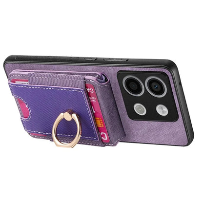 D14 For Xiaomi Redmi Note 13 Pro 5G  /  Xiaomi Poco X6 5G Case Vertical Flip Card Holder Ring Holder Kickstand Anti-Fall Cover