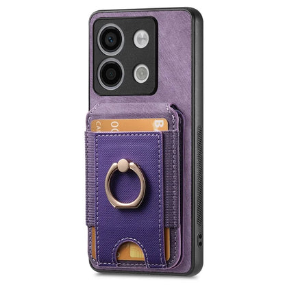 D14 For Xiaomi Redmi Note 13 Pro 5G  /  Xiaomi Poco X6 5G Case Vertical Flip Card Holder Ring Holder Kickstand Anti-Fall Cover