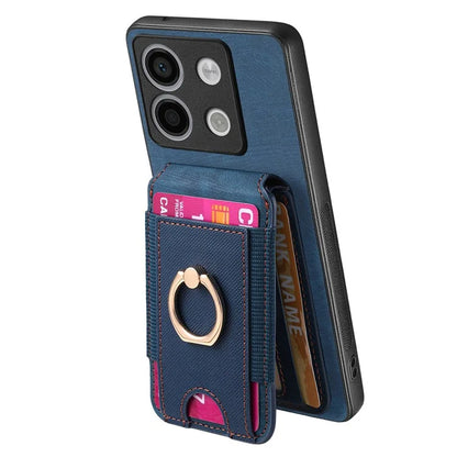 D14 For Xiaomi Redmi Note 13 Pro 5G  /  Xiaomi Poco X6 5G Case Vertical Flip Card Holder Ring Holder Kickstand Anti-Fall Cover