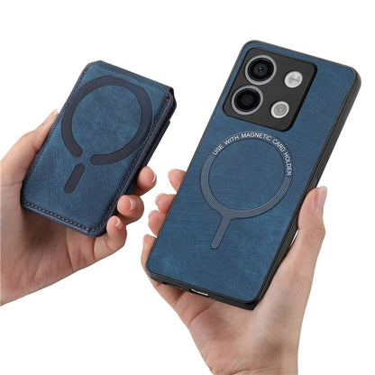 D14 For Xiaomi Redmi Note 13 Pro 5G  /  Xiaomi Poco X6 5G Case Vertical Flip Card Holder Ring Holder Kickstand Anti-Fall Cover