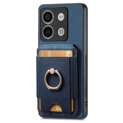 D14 For Xiaomi Redmi Note 13 Pro 5G  /  Xiaomi Poco X6 5G Case Vertical Flip Card Holder Ring Holder Kickstand Anti-Fall Cover