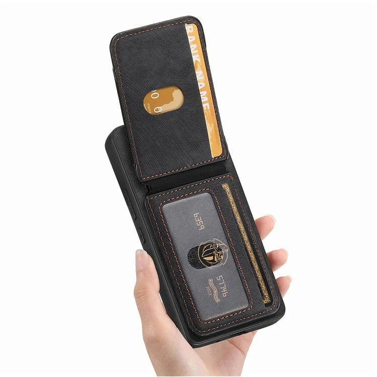 D14 For Xiaomi Redmi Note 13 Pro 5G  /  Xiaomi Poco X6 5G Case Vertical Flip Card Holder Ring Holder Kickstand Anti-Fall Cover