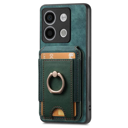 D14 For Xiaomi Redmi Note 13 Pro 5G  /  Xiaomi Poco X6 5G Case Vertical Flip Card Holder Ring Holder Kickstand Anti-Fall Cover