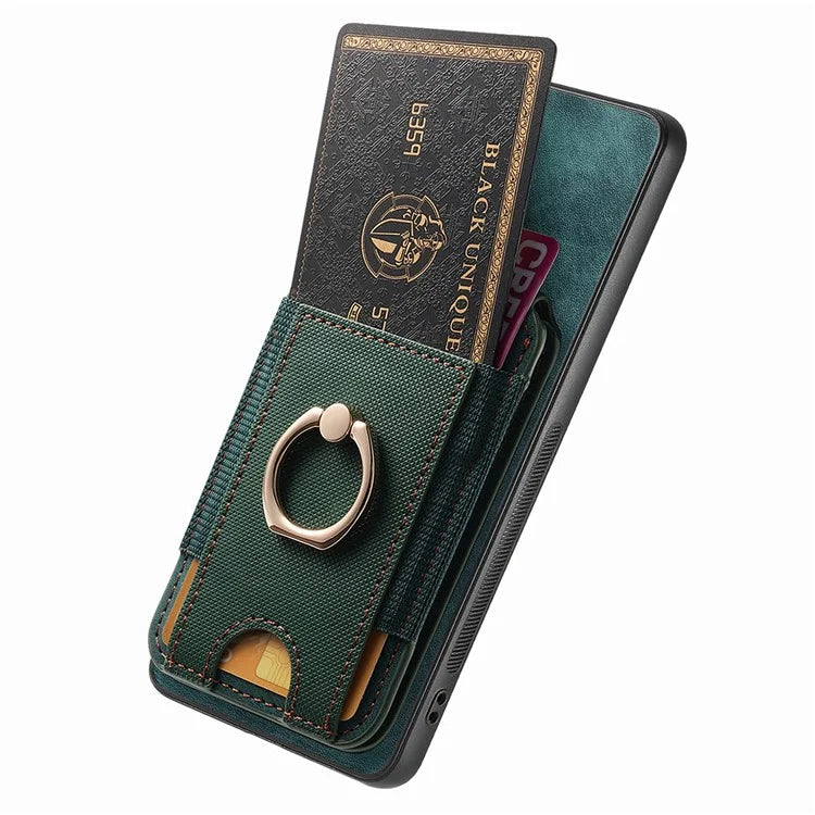 D14 For Xiaomi Redmi Note 13 Pro 4G  /  Xiaomi Poco M6 4G Case Vertical Flip Card Holder Ring Holder Kickstand Anti-Fall Cover