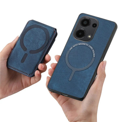 D14 For Xiaomi Redmi Note 13 Pro 4G  /  Xiaomi Poco M6 4G Case Vertical Flip Card Holder Ring Holder Kickstand Anti-Fall Cover