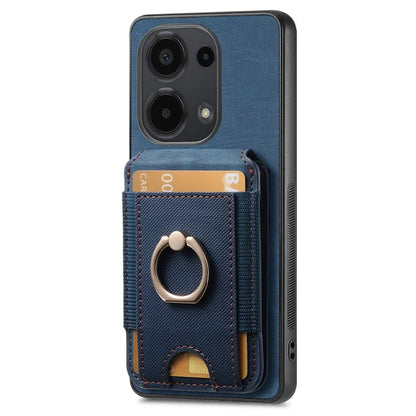 D14 For Xiaomi Redmi Note 13 Pro 4G  /  Xiaomi Poco M6 4G Case Vertical Flip Card Holder Ring Holder Kickstand Anti-Fall Cover
