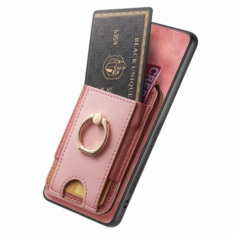 D14 For Xiaomi Redmi Note 13 Pro 4G  /  Xiaomi Poco M6 4G Case Vertical Flip Card Holder Ring Holder Kickstand Anti-Fall Cover