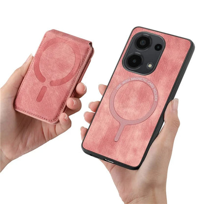 D14 For Xiaomi Redmi Note 13 Pro 4G  /  Xiaomi Poco M6 4G Case Vertical Flip Card Holder Ring Holder Kickstand Anti-Fall Cover