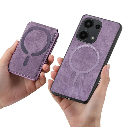 D14 For Xiaomi Redmi Note 13 Pro 4G  /  Xiaomi Poco M6 4G Case Vertical Flip Card Holder Ring Holder Kickstand Anti-Fall Cover