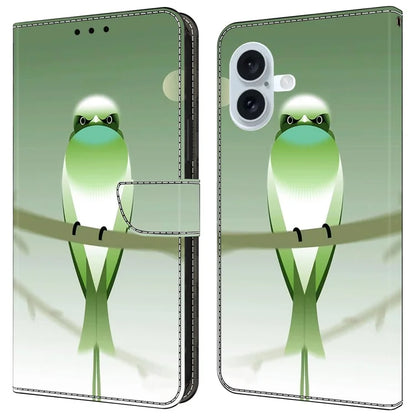 For iPhone 16 Case PU Leather Wallet Phone Cover with Stand