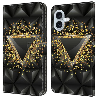For iPhone 16 Case PU Leather Wallet Phone Cover with Stand