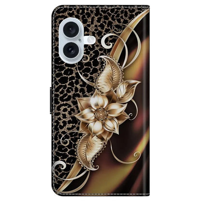 For iPhone 16 Case PU Leather Wallet Phone Cover with Stand