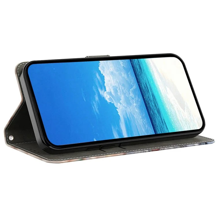 For iPhone 16 Plus Case PU Leather Wallet Flip Cover with Standing Function