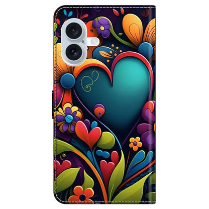 For iPhone 16 Plus Case PU Leather Wallet Flip Cover with Standing Function