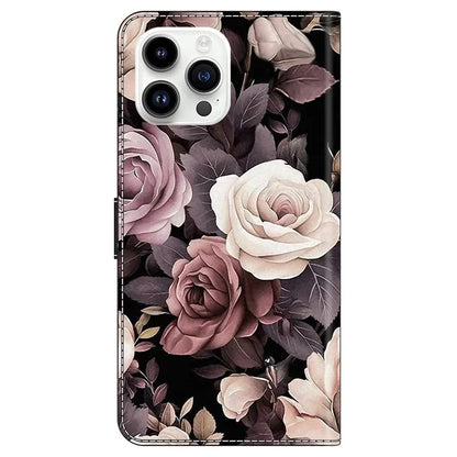 For iPhone 16 Pro Case PU Leather Wallet Flip Cover with Standing Function