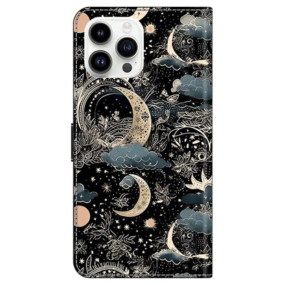 For iPhone 16 Pro Case PU Leather Wallet Flip Cover with Standing Function