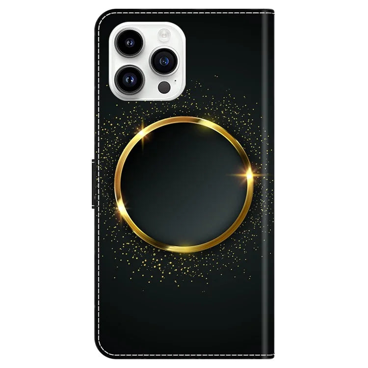 For iPhone 16 Pro Case PU Leather Wallet Flip Cover with Standing Function