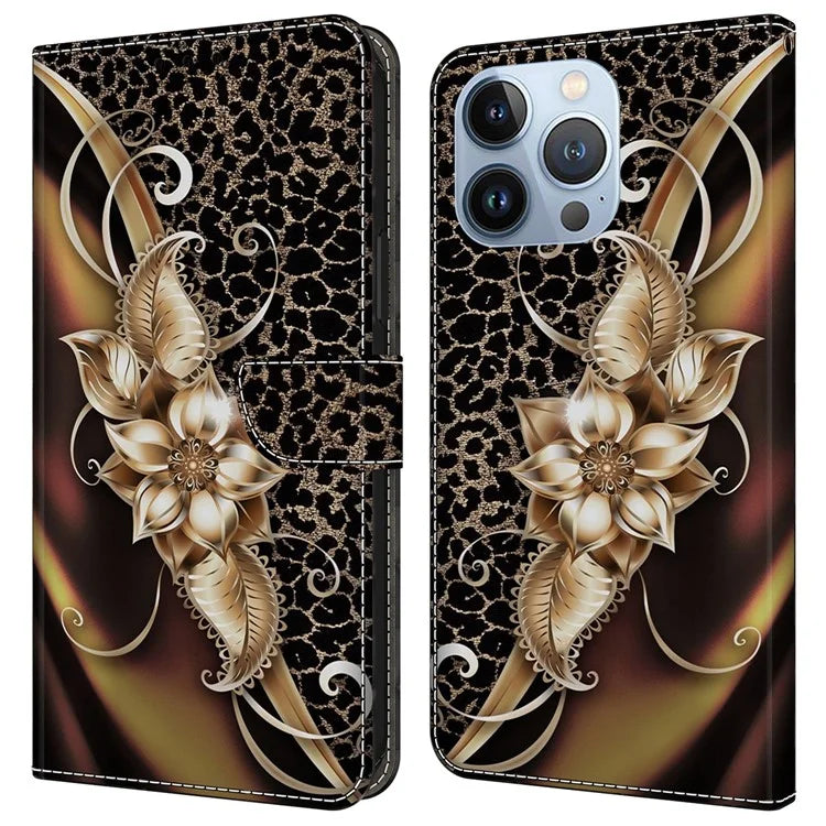 For iPhone 16 Pro Max Case PU Leather Wallet Flip Cover with Standing Function