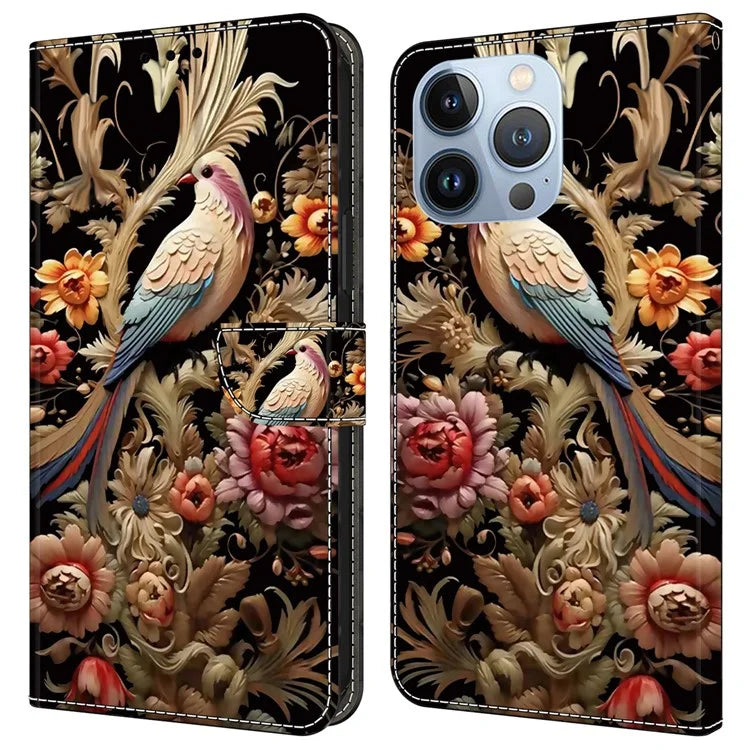 For iPhone 16 Pro Max Case PU Leather Wallet Flip Cover with Standing Function