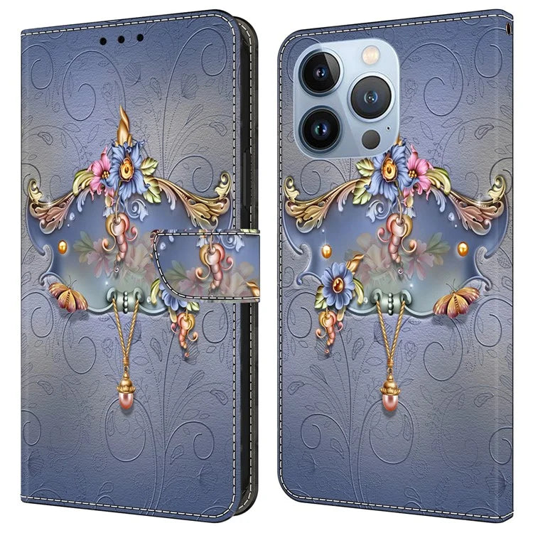 For iPhone 16 Pro Max Case PU Leather Wallet Flip Cover with Standing Function