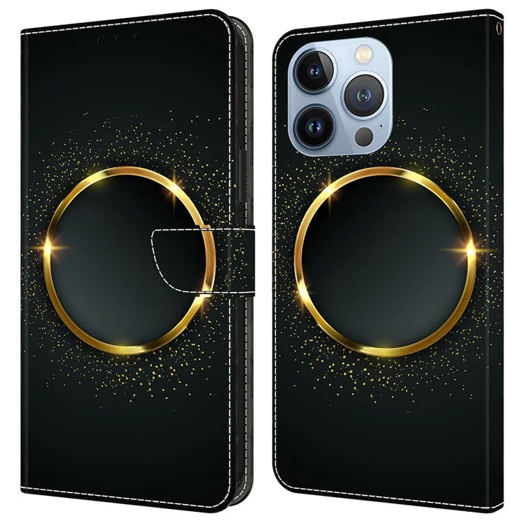 For iPhone 16 Pro Max Case PU Leather Wallet Flip Cover with Standing Function