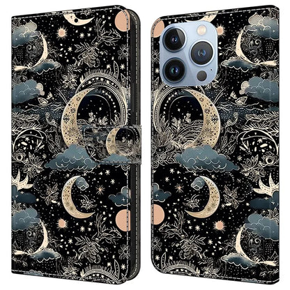 For iPhone 16 Pro Max Case PU Leather Wallet Flip Cover with Standing Function