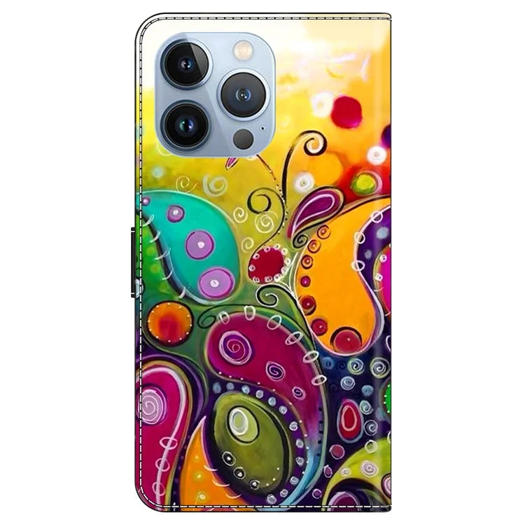 For iPhone 16 Pro Max Case PU Leather Wallet Flip Cover with Standing Function