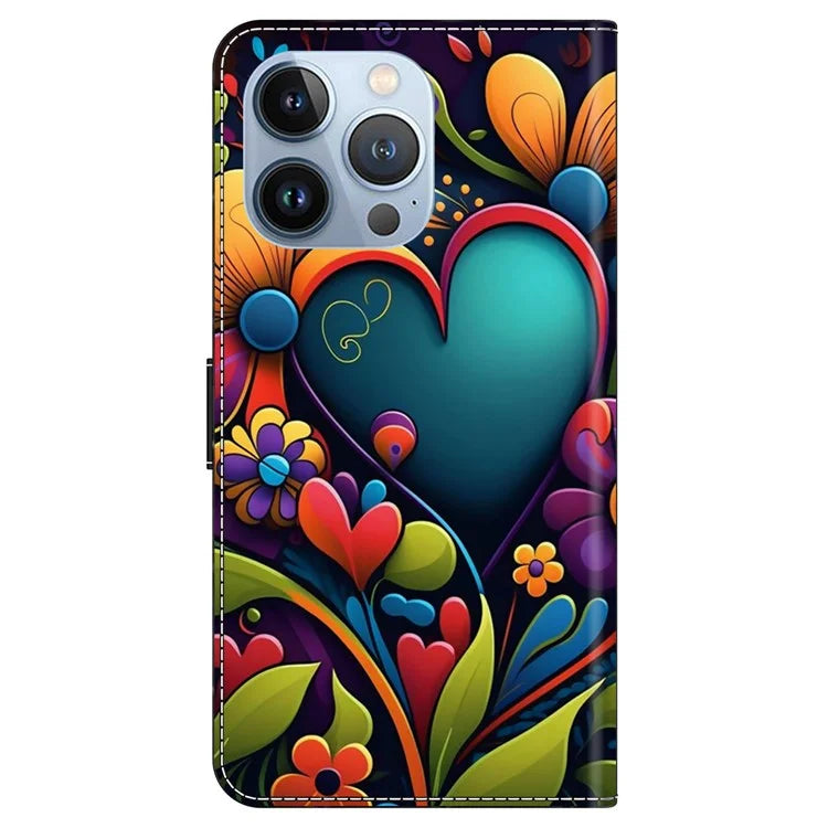 For iPhone 16 Pro Max Case PU Leather Wallet Flip Cover with Standing Function