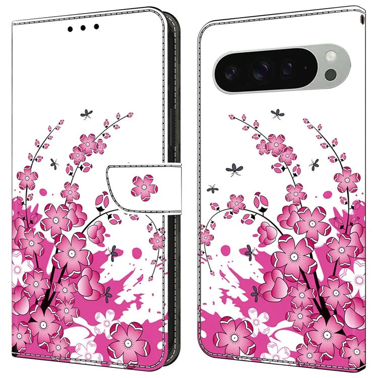 For Google Pixel 9 / 9 Pro Case PU Leather Wallet Phone Cover with Stand