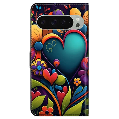 For Google Pixel 9 / 9 Pro Case PU Leather Wallet Phone Cover with Stand